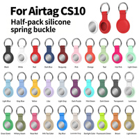 Untuk Perangkat Pelacak Airtag, Pelindung Kamera, Silikon Warna Solid, Desain Polos, Penutup Pelindung Gantungan Kunci Anti-Hilang