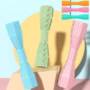 Alta calidad nuevo perro masticar juguete con fugas Tpr cachorro cepillo de <span class=keywords><strong>dientes</strong></span> pulido <span class=keywords><strong>dientes</strong></span> limpieza palo - Product Image 2