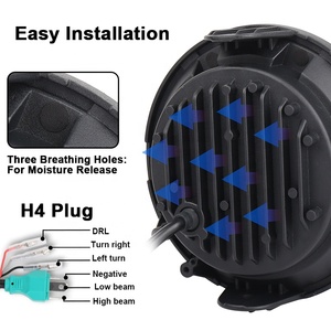 OVOVS Phare LED rond de 7 pouces avec clignotant pour moto <span class=keywords><strong>Honda</strong></span> - Product Image 4