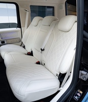 Ensemble complet d'accessoires sur mesure pour Mercedes Benz Classe G G500, housses de siège de voiture 5 places en cuir véritable, coussin de siège avant et arrière