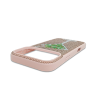 Coque de téléphone OEM tendance en TPU rose, étui souple avec zircon, protection pour iPhone 17 Pro Max