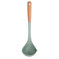 Peralatan Dapur Silikon Laris Manis Set Gagang Kayu Aksesoris Dapur Alat Masak Spatula Sendok Set Peralatan Dapur