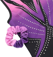 Meilleure vente de justaucorps de gymnastique et de ballet sans manches de style simple ensembles de performance d'épissage par sublimation pour enfants