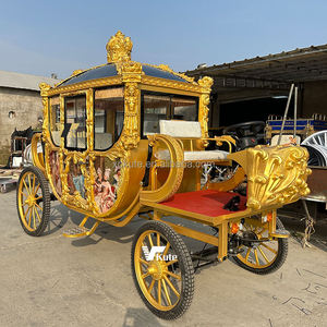 Classic Royal Wedding Electric Luxury Sightseeing Carriage 6-Seater Solid Rubber <b>Tires</b> Factory - Product Image 5