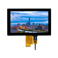 Module LCD tactile IPS personnalisé de 7 pouces, LVDS 50PIN 1024*600, écran tactile capacitif LCD 500cd/m² pour l'automobile, le contrôle industriel