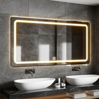 Miroir de salle de bain LED multifonctionnel luxueux écran tactile personnalisable étanche Bluetooth fonction vocale intelligente