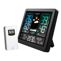 Thermomètre numérique d'extérieur, hygromètre, horloge de table/bureau, station météo intelligente multi-capteurs pour intérieur, économique