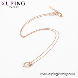 <span class=keywords><strong>Xuping</strong></span>-joyas de <span class=keywords><strong>oro</strong></span> para mujer, collar con colgante de estrella y anillo para mujer, 47024 - Product Image 5