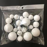 Balles de Décoration de Gâteau Tendances pour Joyeux Anniversaire, Billes Macaron en Stock, Faux Ornements pour Pâtisserie