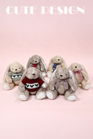 Peluche lapin adorable et mignonne avec fourrure douce et moelleuse, rembourrage en coton PP, design personnalisable - Cadeau de Pâques idéal pour les enfants