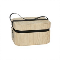 Boîte cadeau octogonale en cuir PU de luxe YZ avec poignée, boîtes rigides en carton personnalisées avec logo pour souvenirs de mariage