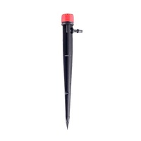 Arroseur d'irrigation goutte-à-goutte de jardin en plastique DaringFish, à insertion au sol, réglable 13 cm, avec tige intégrée à huit trous et rotation à 360 degrés