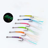8 #   Mouches de pêche à la mouche pour nymphes de crevettes, hameçons à ardillon en carbone haute résistance avec effet UV, 6 couleurs, pour la pêche en eau douce (truites, barres, brochés)