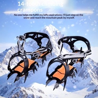 Crampons d'alpinisme et d'escalade sur glace exclusifs de Chine, 14 dents, style dents de tigre, pour glace et neige, antidérapants, ST016 OEM/ODM