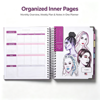 Échantillon Gratuit - Carnet de Vie/Agenda Personnalisé 2027 à Couverture Rigide A5/A6 B5/A4 en Cuir/Tissu/PVC/PP avec Reliure Spirale et Feuilles Amovibles