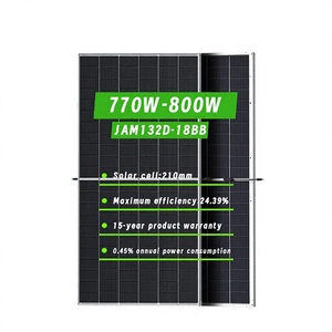 แผงโซลาร์เซลล์แบบ N Type HJT Bifacial กำลังไฟ 770W 775W 780W 785W 790W แบบ Half Cut Mono แผงโซลาร์เซลล์แบบ Photovoltaic กำลังไฟ 800W 770-800M แผงโซลาร์เซลล์แบบ Bifacial กำลังไฟ 800W - Product Image 2
