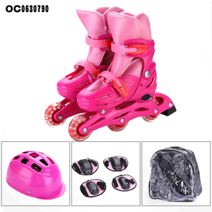 Ensemble de protections amusantes pour enfants : casque, genouillères et chaussures de roller pour filles - Product Image 5