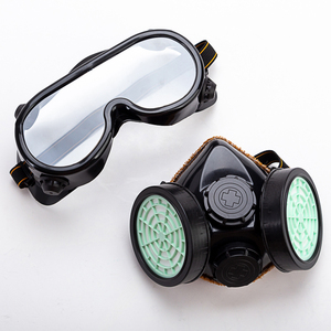 Silicone đầy đủ mặt chống bụi khí hô hấp bảo vệ mặt nạ với kính - Product Image 2