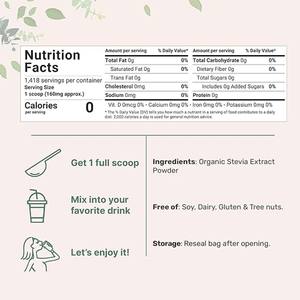 Miglior prezzo organico purificato glicosidi steviolici alla rinfusa in polvere integratori a base di erbe tradizionali ingredienti naturali - Product Image 2