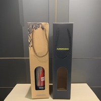 Boîte en papier pour sac à vin personnalisé Sac en papier pliable Boîte pour bouteille de vin d'expédition de boisson et de bière avec poignée Sac cadeau pour vin