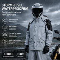 Vêtements de pluie pour moto imperméables, respirants, réfléchissants, haute visibilité, pour hommes, femmes, unisexe, veste et pantalon, combinaison de pluie