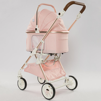 Poussette de luxe pour animaux de compagnie Hope, nouvelle poussette rose pour petits chiens et chiens de taille moyenne
