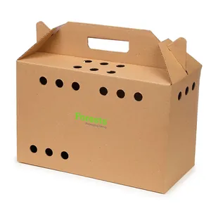 Hayvan ambalaj taşıma kutuları küçük evcil hayvan taşıyıcı kedi karton köpek nakliye evcil hayvan taşıyıcı kutu