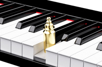 TERENCE PT611 Piano portable, clavier de piano électrique, 61 touches, pour un usage quotidien à la maison