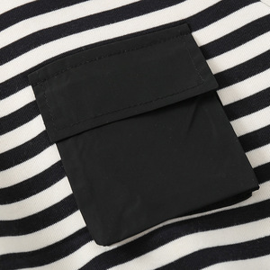 2024 collezione di abbigliamento per bambini autunno inverno Pullover in velluto a righe bianche nere con tasca a patta pantaloni Casual per bambini - Product Image 3