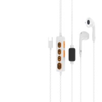 Écouteurs filaires H8 Type C pour diffusion en direct avec carte son Bluetooth 5.0 sans fil pour karaoké et jeux