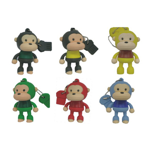 Flashdisk USB Grosir KDATA Bentuk Monyet Kapasitas 4GB 2GB 1GB Bahan PVC Silikon Logam Murah Hadiah Promosi Kartu Memori Disk <span class=keywords><strong>Stick</strong></span> - Product Image 6