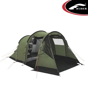 Tenda del Tunnel del palo della lega di nastratura della cucitura leggera di 2-3 persone di trattamento di 4 stagioni stampata su ordinazione con un vestibolo - Product Image 5