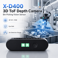 Sensor Kedalaman 3D IToF X-D400 3m untuk Sistem Visi Mesin Otomasi Industri, Peralatan Pengujian Penyortiran Objek Optik
