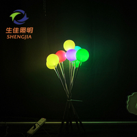 Boules de Noël en plastique pour extérieur, éclairage LED, ornement RGB, boules de Noël Shenjia Factory, décoration d'arbre, IP65
