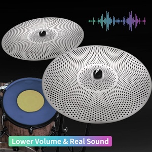 AOOLOO Juego de Platillos de Bajo Volumen: Platillo Hi-Hat Silencioso de 14 Pulgadas, Platillos Crash de 16+18 Pulgadas, Platillo Ride de 20 Pulgadas, Platillos de Aleación, Gong Profesional - Product Image 5