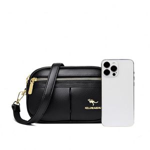 2026 New Style Fashion Women's Messenger Bag Durable PU <b>Leather</b> Zipper <b>Rivet</b> Detail. Cross-Body Adjustable Strap for Daily Use. - Product Image 4