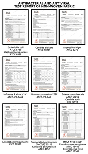 La tela no tejida transpirable Anti-Bacterias PP con características Anti-UV pasa la prueba Acinetobacter Baumannii <span class=keywords><strong>CICC</strong></span> 10980 - Product Image 6