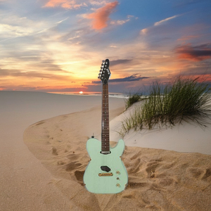 กีตาร์ Slick Guitar SL50K สีเขียวแบบวินเทจ ทรงเทเล 2 ปิ๊กอัพ สำหรับสไตล์วินเทจ พร้อมบอดี้ไม้ Swamp Ash - Product Image 3
