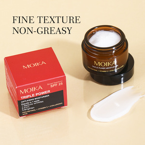 Moika Triple Power Moisturizer SPF 25 Anti-Aging <b>Face</b> Cream Pro-Retinol Vitamin C Hyaluronic Acid - Product Image 4