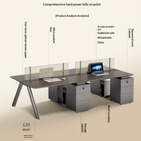 Meja Workstation Kelas Atas untuk Kantor, Meja Kerja Modular dengan Kabinet Penyimpanan, Soket, dan Manajemen Kabel untuk Ruang Kerja Modern