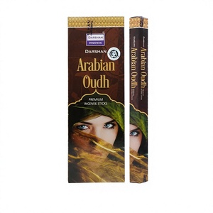 Bâtons d'encens Darshan Arabian Oudh Premium Eco-Friendly Hexa Bamboo 23cm Parfumés Aromatiques Indiens 6 Paquets 120 Bâtons - Product Image 2