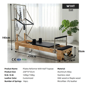 Macchina Professionale <span class=keywords><strong>per</strong></span> Pilates GRASSFIT con Mezza Torre Trapezoidale, Attrezzatura Cadillac <span class=keywords><strong>per</strong></span> Studio Yoga - Product Image 2