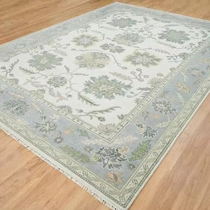 Alfombras de lana anudadas a mano de primera calidad Diseño Ushak Recién llegado Alfombras anudadas a mano hechas de lana pura Lana hilada a mano - Product Image 1