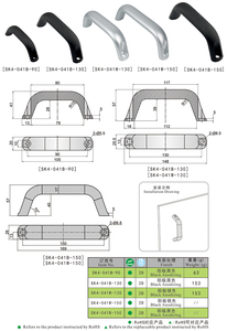 现代铝合金门拉手新款耐用厨柜拉手家具窗拉手 - Product Image 6
