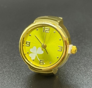 Reloj de Anillo Steampunk, Bronce Dorado, Acero Inoxidable, Resistente al Agua, Cuarzo Analógico, Correa Elástica, Mini Reloj Vintage para Hombre - Product Image 6