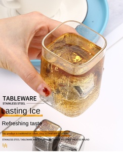 Pierres à whisky en acier inoxydable, cubes de glace réutilisables, ensemble de pierres à glace pour vodka et bière, refroidisseur à whisky, accessoires de bar - Product Image 2