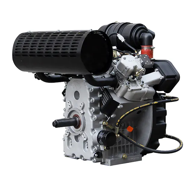 Dipatenkan Desain untuk Mencegah Overheating 2V98 V Jenis Twin Cylinder Air Cooled 30hp 1326cc Mesin Diesel