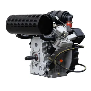 Patented design to prevent overheating 2V98 V type twin cylinder air cooled 30hp 1326cc diesel engine