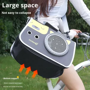 Transportín Portátil para Mascotas con Ventana Redonda Desmontable, Bolsa de Viaje Transpirable con Malla para Perros y Gatos Pequeños, con Comedero Interactivo - Product Image 5