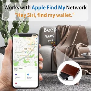<span class=keywords><strong>Portafoglio</strong></span> Tracker Card ricaricabile sottile Finder funziona con trova il mio (solo iOS) Item Locator per bagagli Tag passaporti telefono - Product Image 5
